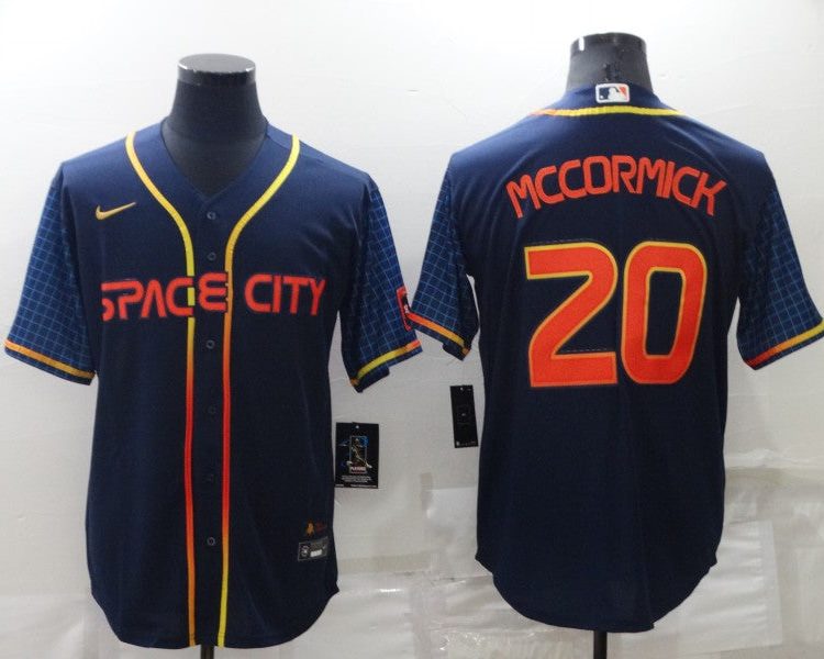 Men's Houston Astros Chas McCormick #20 Navy Space City Jersey