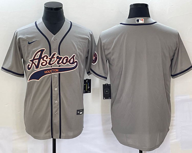 Men's Houston Astros Gray Blank Jersey Joint Edition