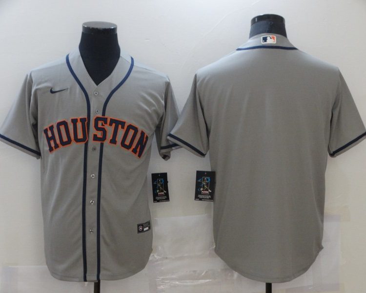 Men's Houston Astros Gray Road Blank Jersey