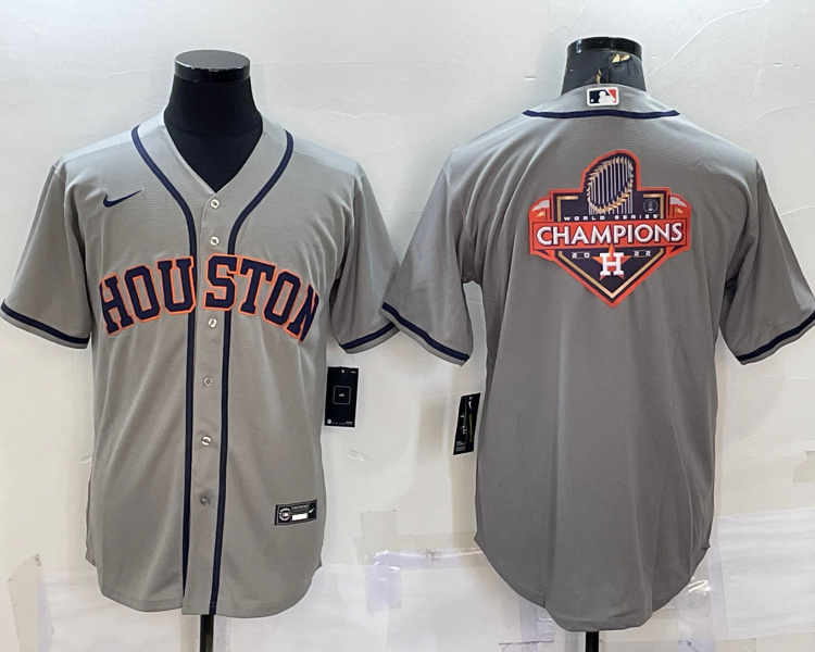 Men's Houston Astros Gray Road Name Jersey