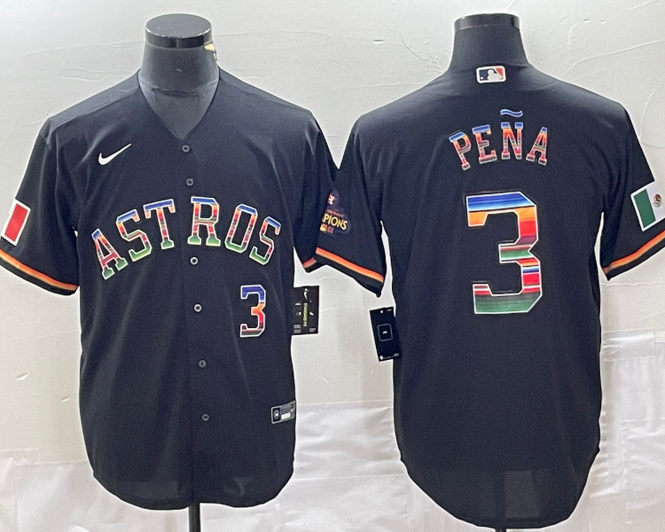 Men's Houston Astros Jeremy Pena #3 Black Baseball Jersey
