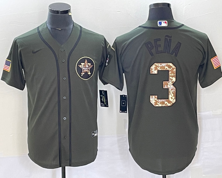 Men's Houston Astros Jeremy Pena #3 Green Jersey
