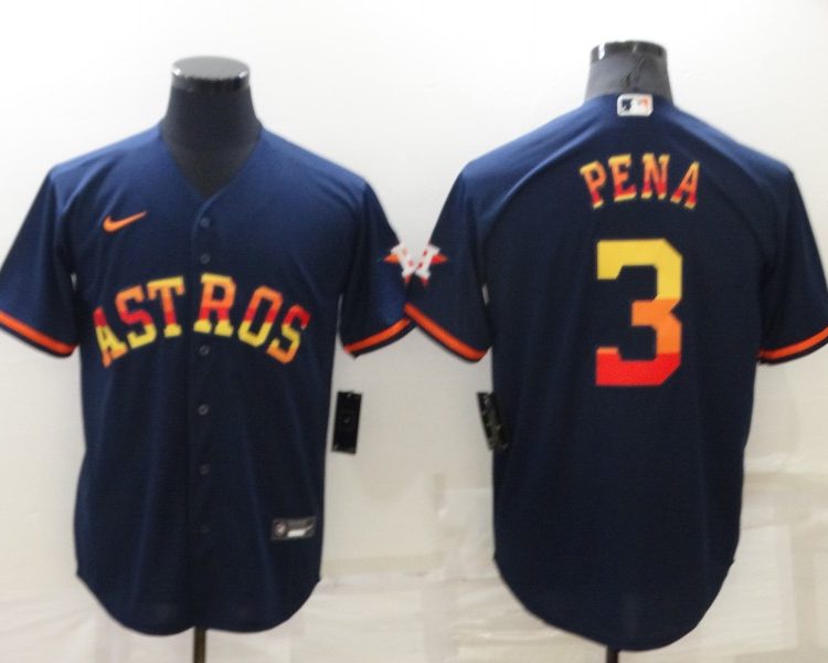 Men's Houston Astros Jeremy Pena #3 Navy Jersey