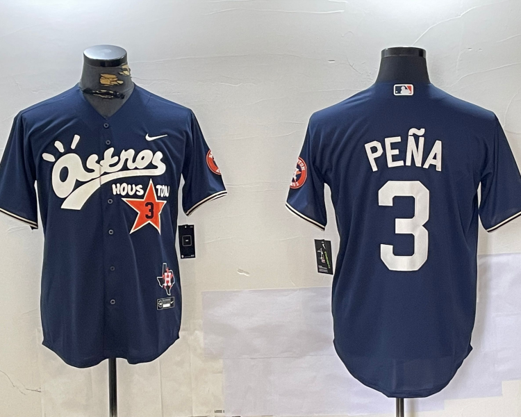 Men's Houston Astros Jeremy Pena #3 Navy Jersey