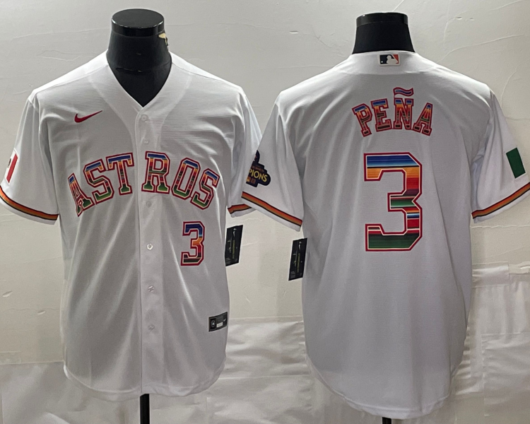Men's Houston Astros Jeremy Pena #3 White Jersey