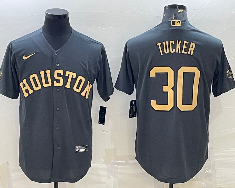 Men's Houston Astros Kyle Tucker #30 Dark Gray Jersey