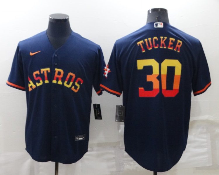 Men's Houston Astros Kyle Tucker #30 Navy Baseball Jersey