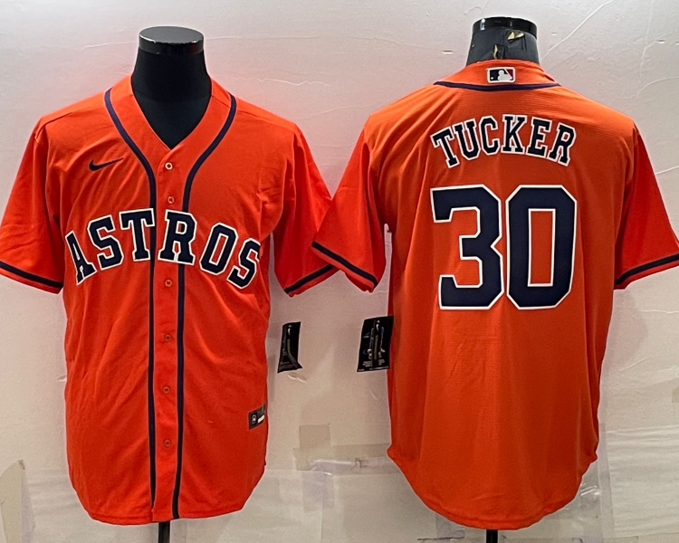 Men's Houston Astros Kyle Tucker #30 Orange Jersey