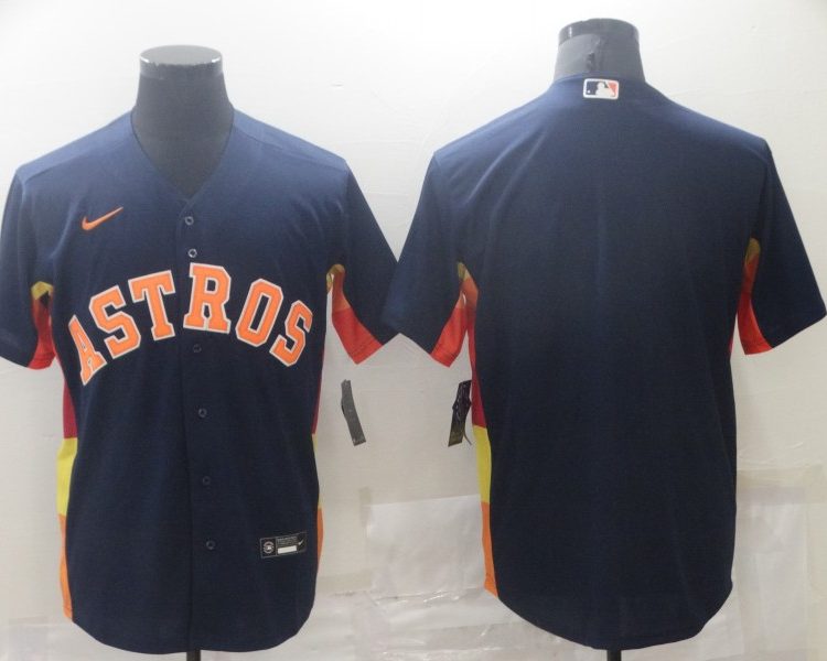 Men's Houston Astros Navy Alternate Blank Jersey