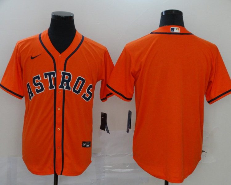Men's Houston Astros Orange Blank Jersey