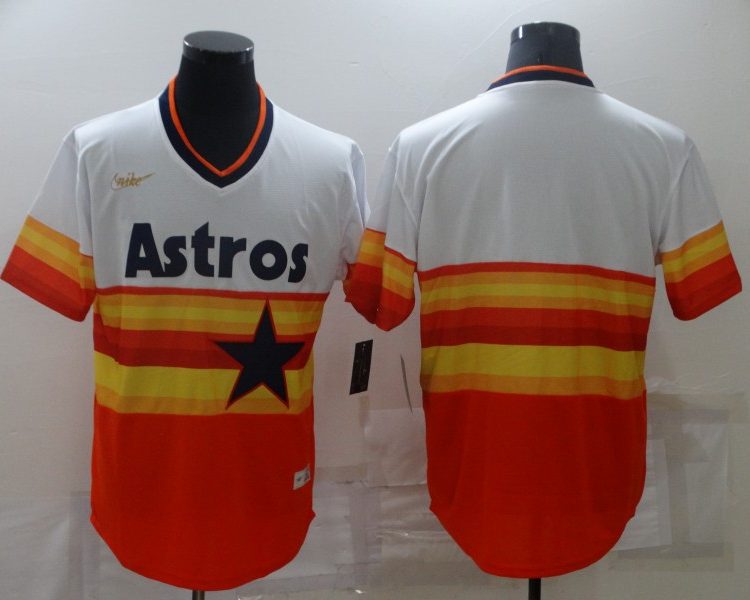 Men's Houston Astros White Home Cooperstown Collection Blank Jersey