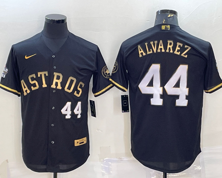 Men's Houston Astros Yordan Alvarez #44 Black Team Jersey