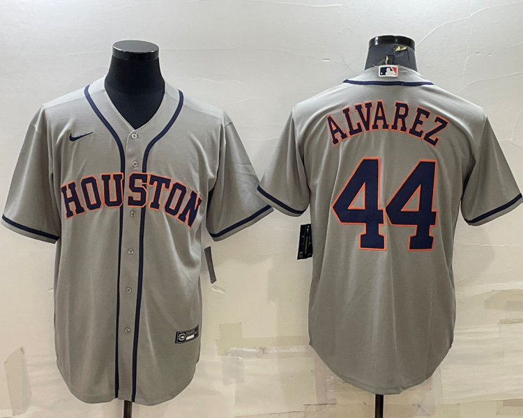 Men's Houston Astros Yordan Alvarez #44 Gray Jersey