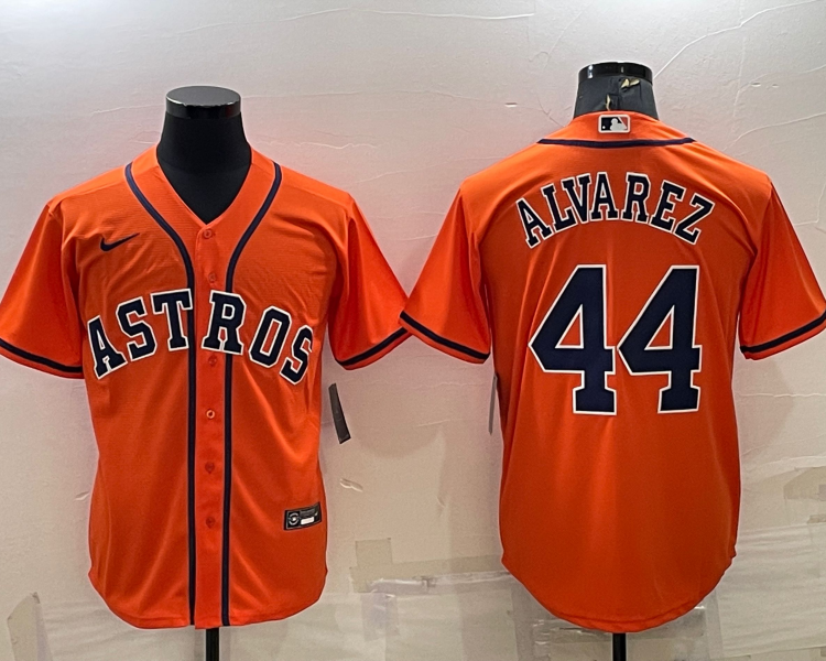 Men's Houston Astros Yordan Alvarez #44 Orange Jersey