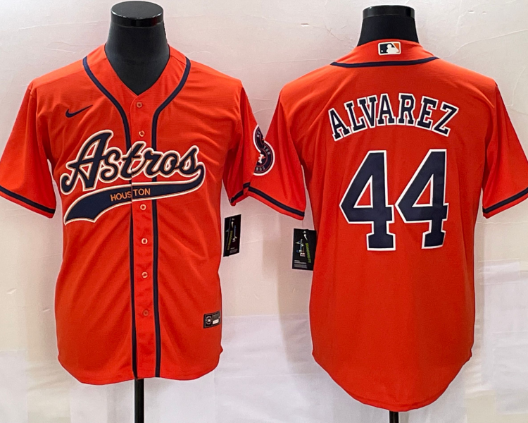 Men's Houston Astros Yordan Alvarez #44 Orange Jersey Joint Edition