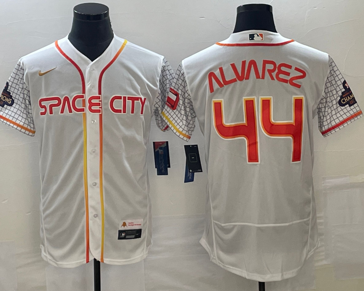 Men's Houston Astros Yordan Alvarez #44 White City Connect Jersey