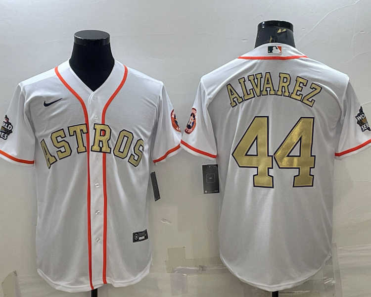 Men's Houston Astros Yordan Alvarez #44 White Jersey