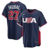 Men's USA Baseball #27 Tarik Skubal Navy 2026 World Baseball Classic Road Stadium Jersey