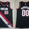 Mens Portland Trail Blazers #00 Scoot Henderson Black Icon Edition Swingman Jersey