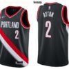 Mens Portland Trail Blazers #2 Deandre Ayton Black Icon Edition Swingman Jersey
