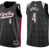 Mens Portland Trail Blazers #4 Matisse Thybulle Black 2024-25 City Edition Swingman Jersey