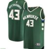 Mens Milwaukee Bucks #43 Thanasis Antetokounmpo Hunter Green Nike Icon Edition Jersey