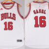 Men's Chicago Bulls #16 Pau Gasol 2015 Revolution 30 Swingman White Jersey