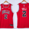 Mens Chicago Bulls #2 Lonzo Ball Nike Red NBA Icon Edition Jersey