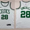 Mens Boston Celtics #28 Hugo Gonzalez White Association Edition Swingman Jersey