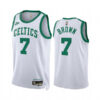 Mens Boston Celtics #7 Jaylen Brown 2021-22 Classic Edition White Year Zero Jersey