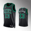 Mens Boston Celtics #77 Lamar Stevens Black Statement Edition Jersey