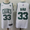 Mens Boston Celtics Retired Player #33 Larry Bird Nike White Association Edition Jersey