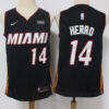 Mens Miami Heat #14 Tyler Herro Black Nike Icon Edition Swingman Jersey