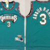 Men's Memphis Grizzlies #3 Shareef Abdur-Rahim ABA Hardwood Classics Green Throwback Swingman Jersey