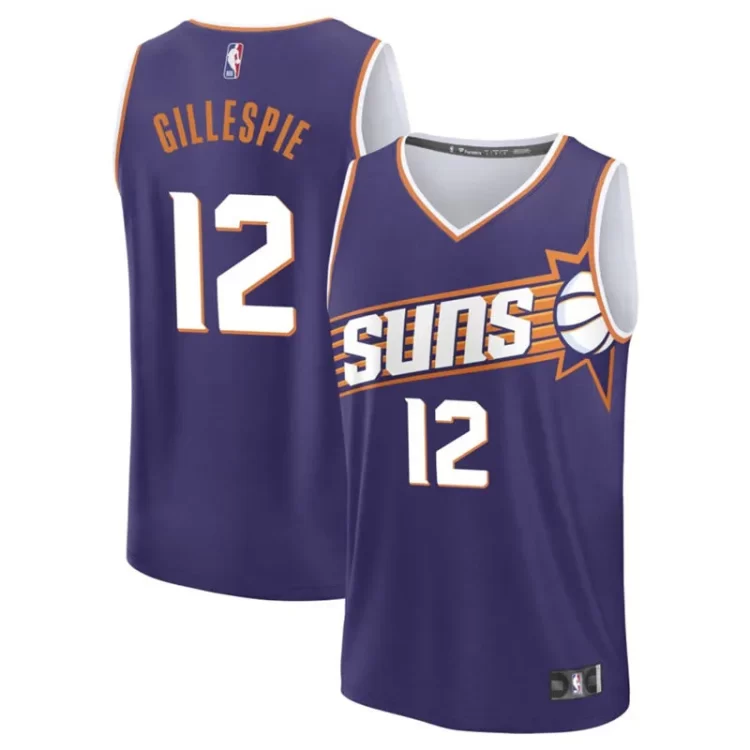 Mens Phoenix Suns #12 Collin Gillespie Nike Purple Icon Edition Swingman Jersey