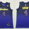 Men's Los Angeles Lakers #4 Dalton Knecht 2024-25 Purple City Edition Jersey