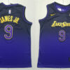 Men's Los Angeles Lakers #9 Bronny James Jr. 2024-25 Purple City Edition Jersey