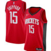 Mens Houston Rockets #15 Reed Sheppard Red Icon Edition Jersey