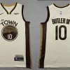 Mens Golden State Warriors #10 Jimmy Butler III 2025-26 Tan City Edition Swingman Jersey