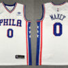Mens Philadelphia 76ers #0 Tyrese Maxey Nike White Association Edition Jersey