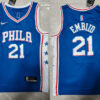 Mens Philadelphia 76ers #21 Joel Embiid Blue Nike NBA Icon Edition Jersey