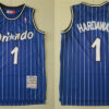 Men's Orlando Magic #1 Penny Hardaway Blue Pinstripe Throwback Jersey