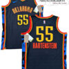 Mens Oklahoma City Thunder #55 Isaiah Hartenstein Black 2024-25 City Edition Jersey