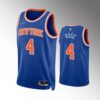 Mens New York Knicks #4 Derrick Rose Royal 2021-22 Diamond Icon Edition Swingman Jersey