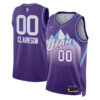 Mens Utah Jazz #00 Jordan Clarkson 2024-25 Purple City Edition Swingman Jersey