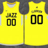 Mens Utah Jazz #00 Jordan Clarkson Nike Gold Icon Edition Swingman Jersey
