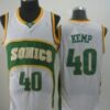 Men's Seattle Supersonics #40 Shawn Kemp 1994-95 White Swingman Jersey