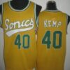 Men's Seattle Supersonics #40 Shawn Kemp 2003-04 Yellow Swingman Jersey