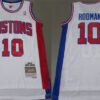 Men's Detroit Pistons #10 Dennis Rodman Mitchell & Ness 1988-89 Hardwood Classics Swingman Jersey - White