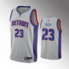 Mens Detroit Pistons #23 Jaden Ivey Gray Statement Edition Swingman Jersey